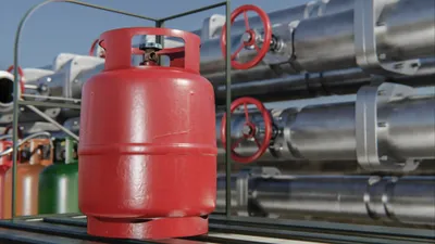 Сжиженный нефтяной газ, газовый баллон и трубы