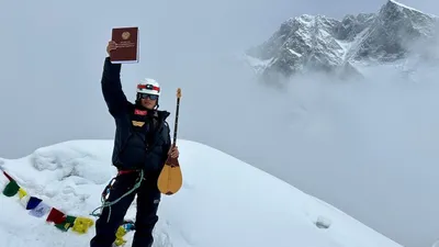 альпинист Кайырбек Алибек на Гималаях
