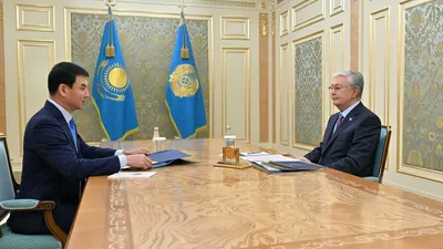 президент Казахстана Касым-Жомарт Токаев, аким Алматы Дархан Сатыбалды