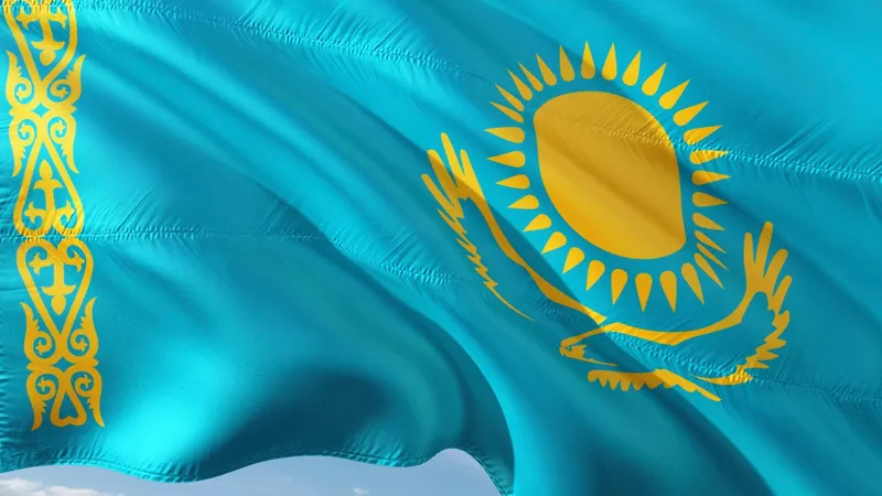 Государственные символы Казахстана, флаг Казахстана, госсимволы Казахстана, Казахстан, государственный флаг Казахстана, флаг РК, флаг Республики Казахстан