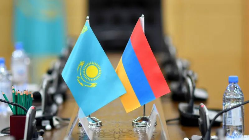 Флаги Армении и Казахстана, Армения и Казахстан 