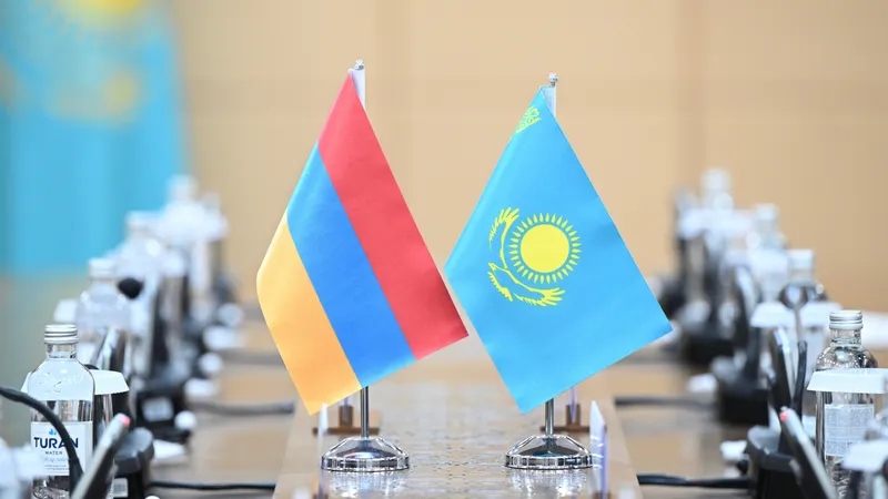 Флаги Армении и Казахстана, Армения и Казахстан 