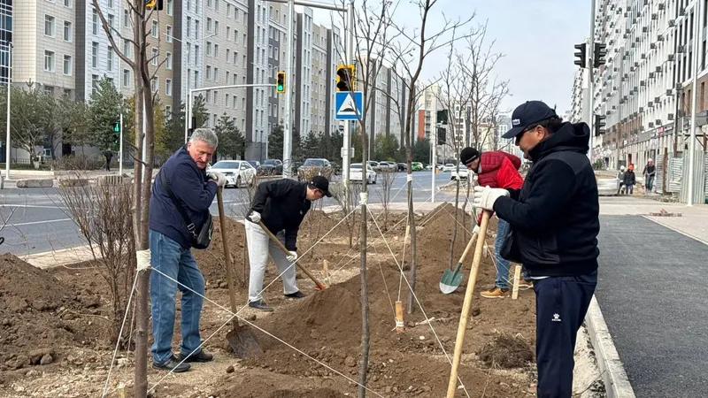 субботник, Таза Казахстан, посадка деревьев, Верховный суд