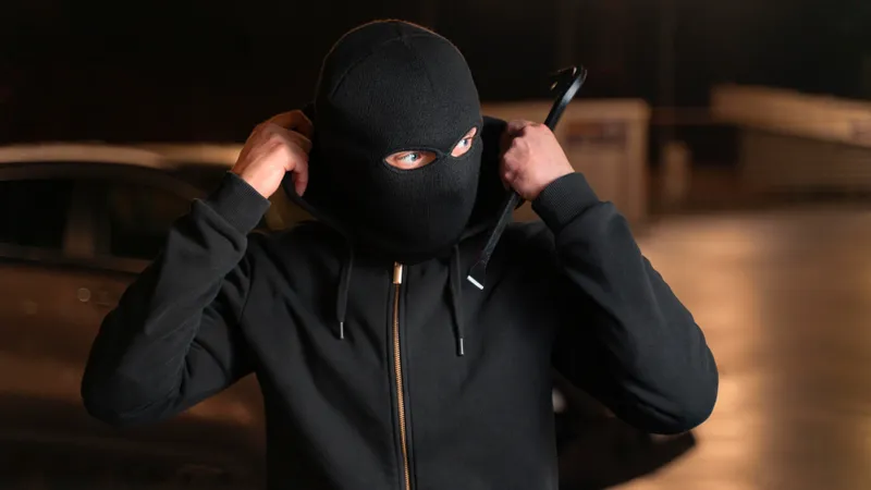 преступник, ограбление