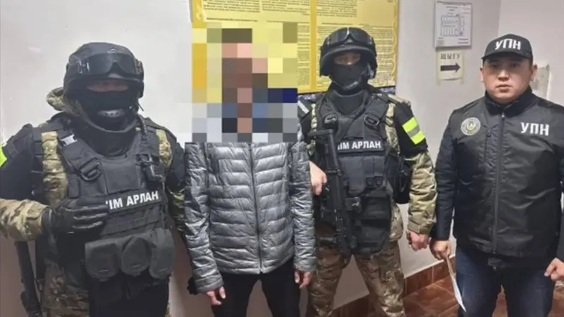 задержание, арест, наркотики, полиция, Шымкент