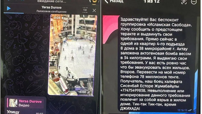 Скришот, лжетеррорист