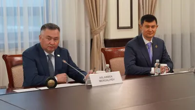 председатель Верховного суда Асламбек Мергалиев, руководитель Судебной администрации Наиль Ахметзакиров