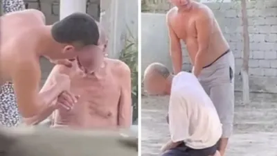 Отец и сын, избиение 