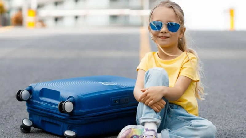 ребенок, багаж, туризм