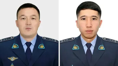 Капитаны полиции Мади Болатбек и Максат Сейітберлі
