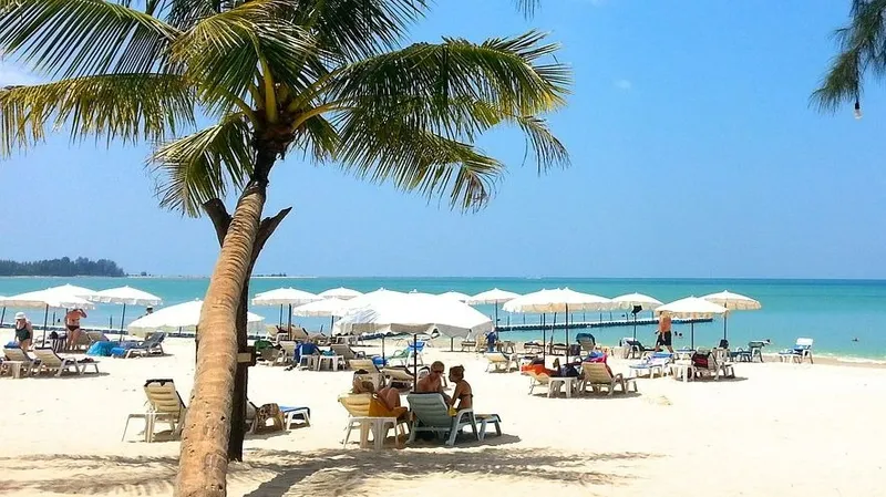 туристы, пляж, отдых