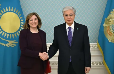 Касым-Жомарт Токаев и Джули Стаффт
