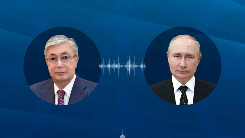 президенты Касым-Жомарт Токаев и Владимир Путин