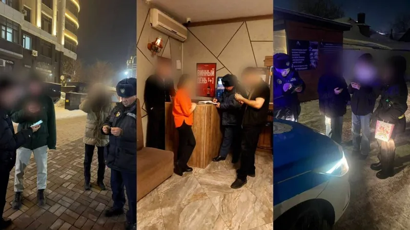 Рейд в Астане, полиция