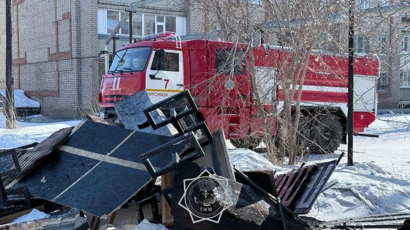 пожарная машина, Щучинск, кафе, взрыв