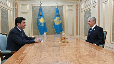 президент Казахстана Касым-Жомарт Токаев, председатель Мажилиса Ерлан Кошанов