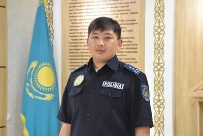 сотрудник патрульной полиции Ернар Каиржанов