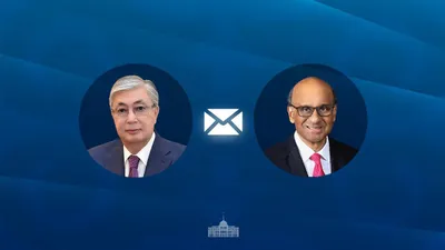 президент Казахстана Касым-Жомарт Токаев и президент Сингапура Тарман Шанмугаратнам