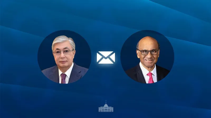 президент Казахстана Касым-Жомарт Токаев и президент Сингапура Тарман Шанмугаратнам