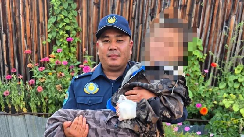 Полицейские спасли ребенка из горящего дома в Восточном Казахстане