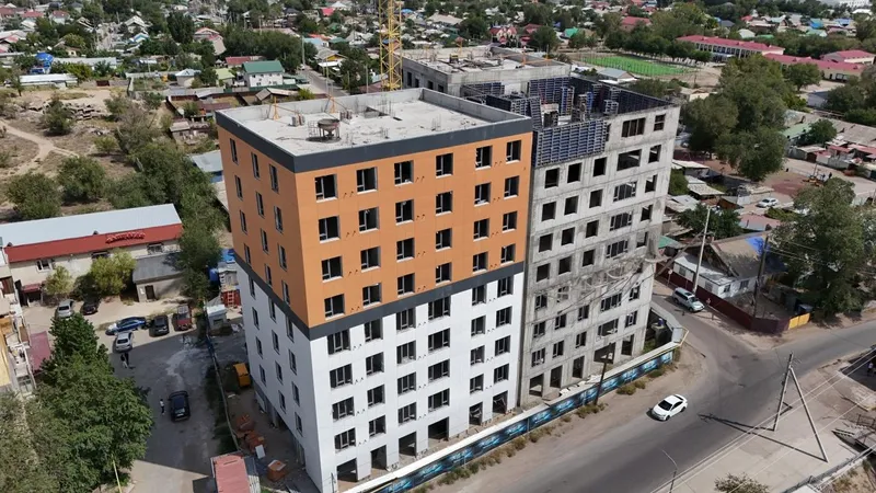 Город Конаев, строительство домов в Конаеве